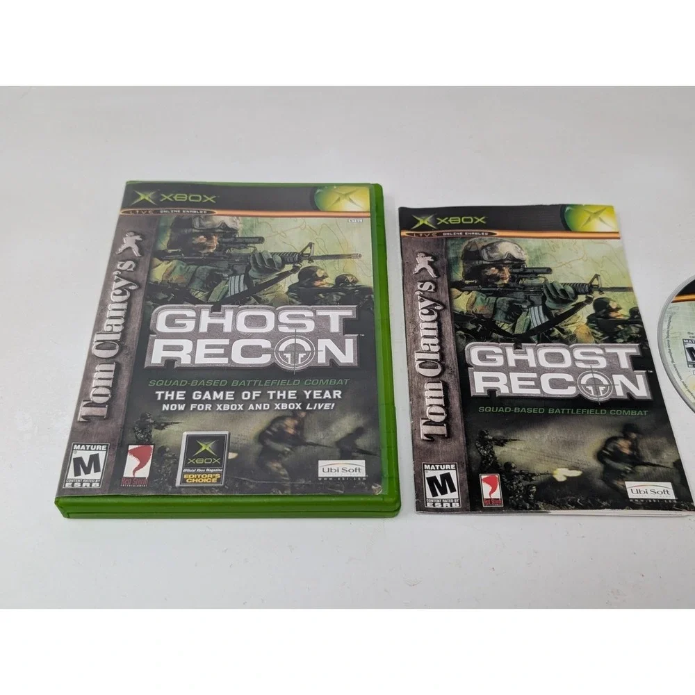 Tom‎ Clancy's Ghost Recon Original Microsoft Xbox 2002 CIB Complete Black Label